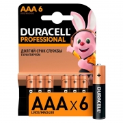 Батарейка AAA Duracell Professional LR03-6BL, 6 шт, блистер
