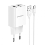   Borofone BA53A, 2.1 2xUSB +  Type C, 