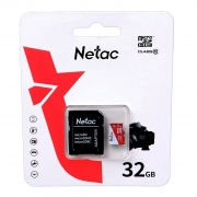 Карта памяти Micro SDHC 32Gb Netac P500 Eco Class 10 + адаптер SD (NT02P500ECO-032G-R)