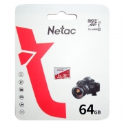   Micro SDXC 64Gb Netac P500 Eco Class 10 UHS-I   (NT02P500ECO-064G-S)