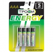 Батарейка AAA Трофи Energy LR03-4BL Alkaline, 4шт, блистер