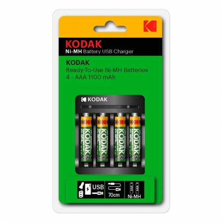   Kodak Overnight harger, AA/AAA + 4xAAA 1100 ,   USB (K4AA/AAA)