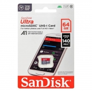   Micro SDXC 64Gb SanDisk Ultra Class 10 U1 A1, 140 / (SDSQUAB-064G-GN6MN)