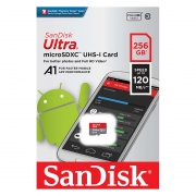   Micro SDXC 256Gb SanDisk Ultra U1 A1, 120 /   (SDSQUAC-256G-GN6MN)