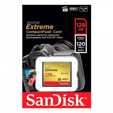   CompactFlash 128Gb SanDisk Extreme, 120/85/ (SDCFXSB-128G-G46)