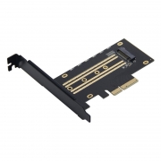  PCI-E 16X->M.2 M-key NVMe SSD,  2230/2242/2260/2280, Gembird MF-PCIE-NVME