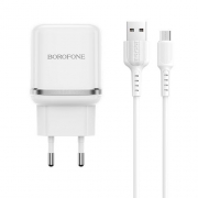   Borofone BA36A, QC3.0 3A USB +  Micro USB, 