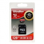   Micro SDXC 128Gb OltraMax Elite U1 45 Mb/s +  SD (OM128GCSDXC10UHS-1-ElU1)