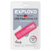 4Gb Exployd 620 Red USB 2.0 (EX-4GB-620-Red)