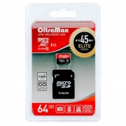   Micro SDXC 64Gb OltraMax Elite U1 +  SD (OM064GCSDXC10UHS-1-ElU1)