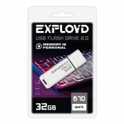 32Gb Exployd 670 White USB 2.0 (EX-32GB-670-White)