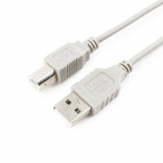 Кабель USB 2.0 Am=>Bm - 1.8 м, серый, Cablexpert (CC-USB2-AMBM-6-N)