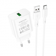   Borofone BA72A, QC3.0 3A USB +  Type C, 