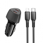    Borofone BZ31D QC3.0/PD, 2xUSB-C +  Type C - Lightning, 