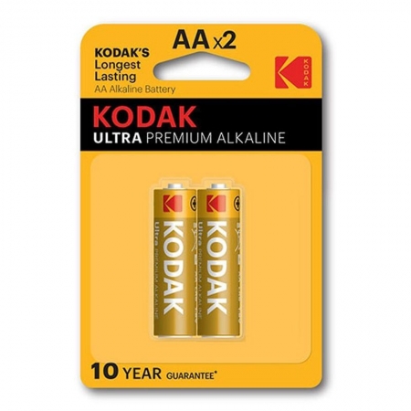  AA Kodak Ultra Premium LR6-2BL, Alkaline, 2, 