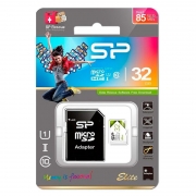 Карта памяти Micro SDHC 32Gb Silicon Power Elite Colorful UHS-I + адаптер SD (SP032GBSTHBU1V21SP)