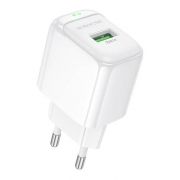 Зарядное устройство Borofone BAS42A, QC3.0 3A USB, белое