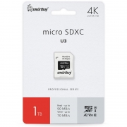   Micro SDXC 1Tb Smartbuy Pro U3 V30, 90/70 / +  SD (SB1TBSDP01)