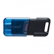 64Gb Kingston DataTraveler 80 M Type C USB 3.2 черный/синий (DT80M/64GB)