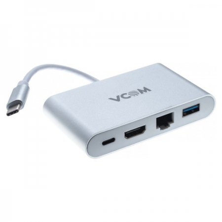 HUB VCOM CU455, 1xUSB3.0, HDMI, RJ45 1 /, PD,  Type C