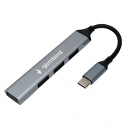 HUB 4-port Gembird UHB-C201 4xUSB 2.0, OTG,  10  Type-C, 