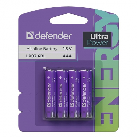 ��������� AAA Defender UltraPower LR03-BL4 Alkaline, 4 ��, ������� (56025)