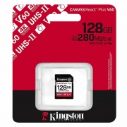   SDXC 128Gb Kingston Canvas React Plus UHS-II U3 V60, 280/100 /c (SDR2V6/128GB)