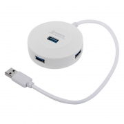 HUB 4-port Smartbuy SBHA-7314-W, USB 3.0,  30 , 