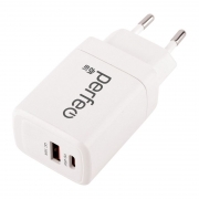   Perfeo I4663, QC/PD 45W, GaN, USB-A+C, 
