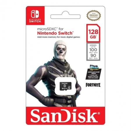 ����� ������ Micro SDXC 128Gb SanDisk Nintendo Switch 100/90 ��/� (SDSQXAO-128G-GN6ZG)