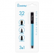 32Gb Smartbuy Gel Pen Blue, --,  ,  (SB032GB2BRTL)