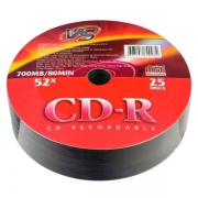  CD-R VS 700Mb 52x Shrink, 25  (VSCDRSH2501)