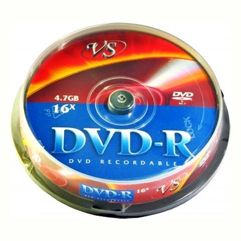  DVD-R VS 4,7 Gb 16x, Cake Box, 10 (VSDVDRCB1001)